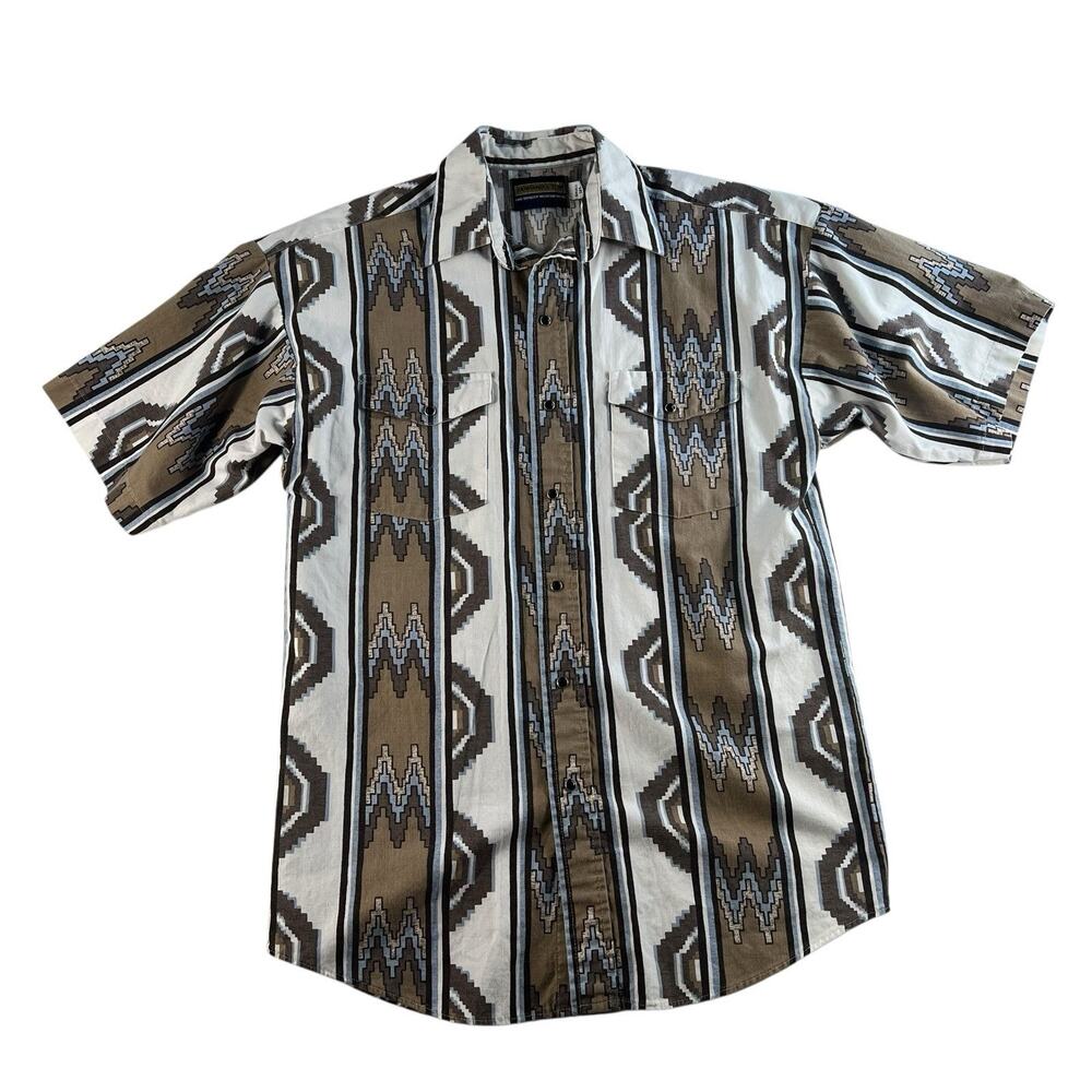 Vtg 90s Panhandle Slim Sz S Western Shirt Pearl Snap Striped Aztec Cowboy Rodeo